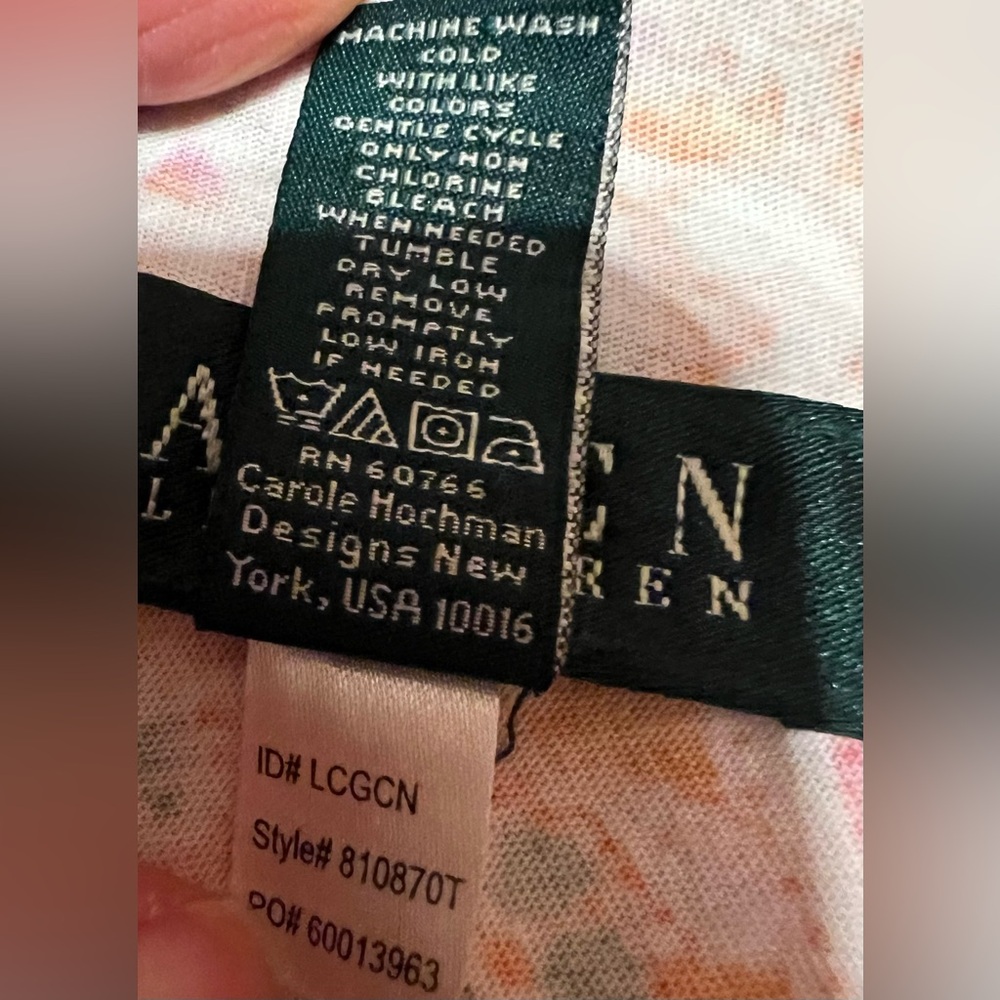 Ralph Lauren Paisley Sleeveless Nightgown Cotton Lace- Maxi Length 💕 NWOT! - Picture 4 of 13